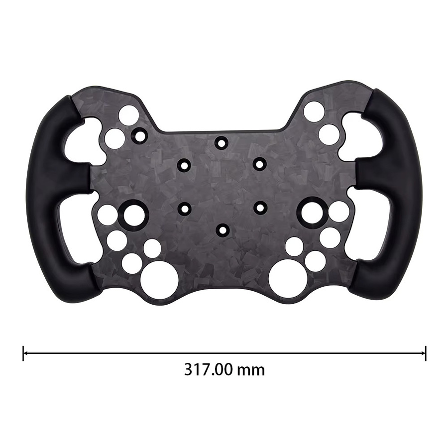 Simube Felge für Fanatec GT3 Endurance mit Aluminium-Frontplatte und Silikongriffen in Schwarz - Bild 2