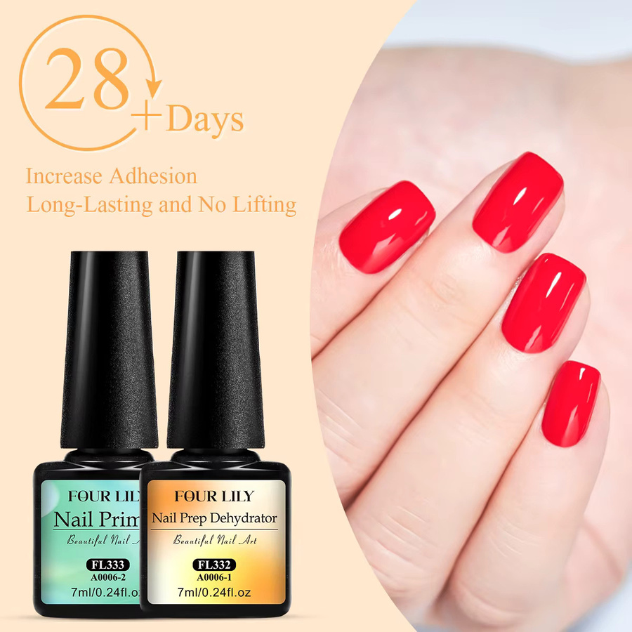 Four Lily Nagelgrundierung und Nageldörrgerät Set, säurefrei, 7 ml - Bild 2