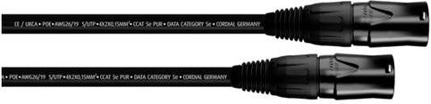 Cordial RJ45 Patchkabel CAT 5e S/UTP Ethernet LAN Kabel Schwarz 10,00 m - Bild 1