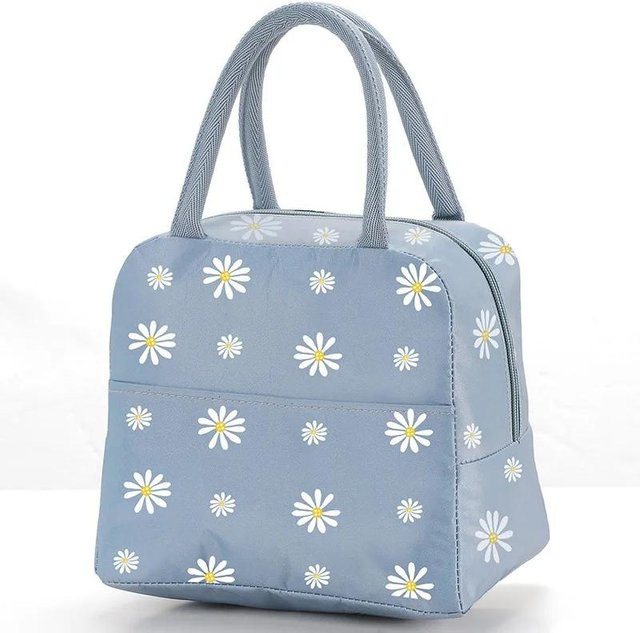 Isolierte Bento-Lunchtasche mit japanischem Gänseblümchen-Design von Yiran Furniture in Blau - Bild 1