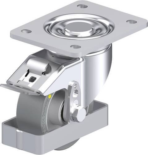 Blickle Stahlblech-Lenkrolle LH-ALTH 100K-3-FI-AS-FS in Silber, Rad-Durchmesser: 100 mm, Tragfähigkeit: 350 kg - Bild 1