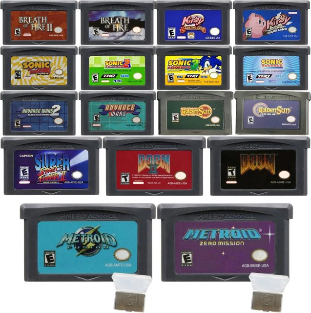 Kirby Wars, Golden Sun, Street Fighter, Doom, Metroid, Videospiel mit GBA SP - Bild 1