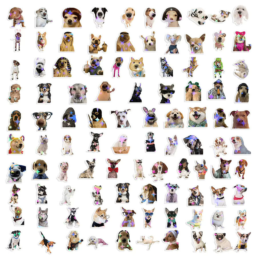 Disney Cartoon-Hund-Tier-Meme-Aufkleber, Tiere, Bunt / Mehrfarbig - Bild 4