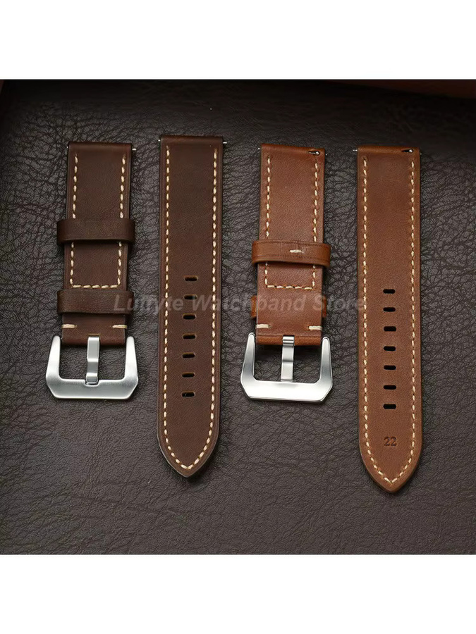 Luffyte Uhrenarmband Leder, Retro, Herren - Bild 2