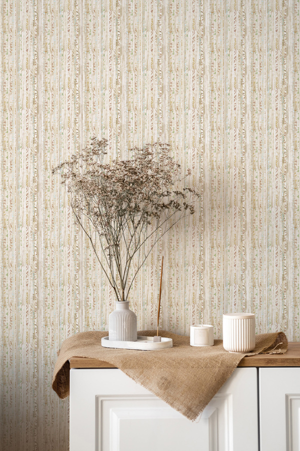 Jannelli & Volpi Tapete Fantasia 7735 in Beige, Grau und Multicolour mit abstraktem Streifenmuster aus Vlies und Vinyl - Bild 1