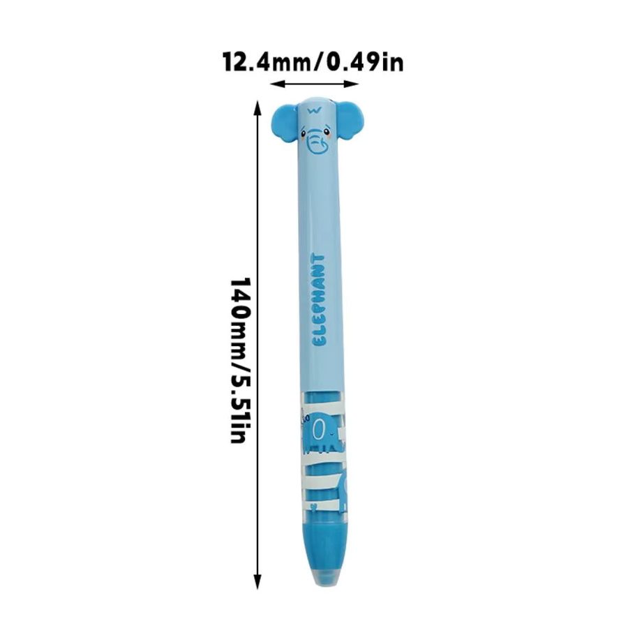 Löschbarer Gelstift mit doppeltem Tinteninhalt und Tier-Design in Mehrfarbig für Schüler und Studenten - Bild 2