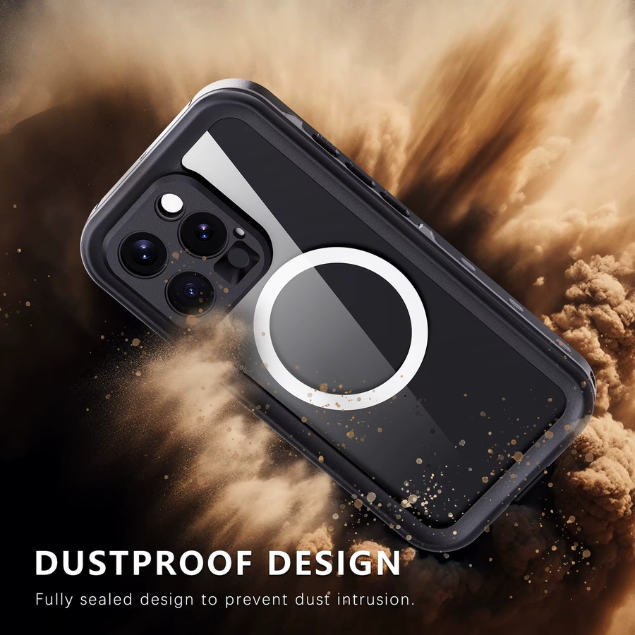 Shellbox Professionelle wasserdichte Handyhülle Schwarz IP68 stoß- und staubdicht kompatibel mit iPhone 17 Pro, iPhone 16, iPhone 15, iPhone 14 und iPhone 13 - Bild 4