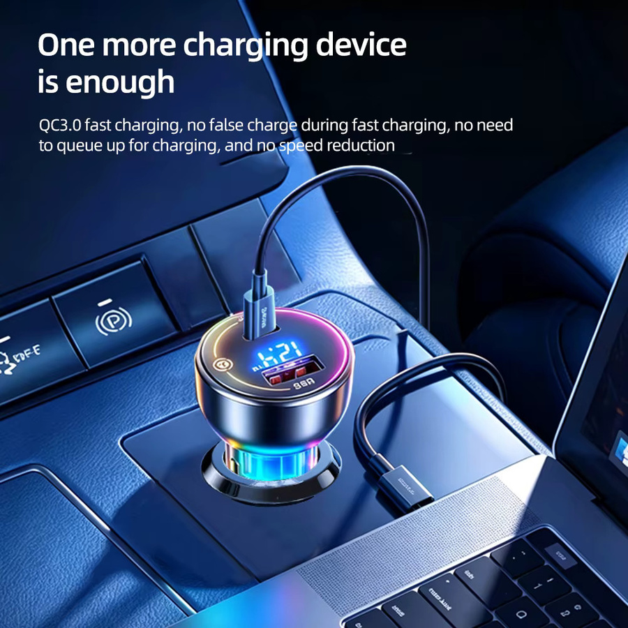 Kebidumei 55W Auto-Schnellladegerät mit 2 Anschlüssen PD 30W USB-C und 22,5W für iPhone, Samsung und Xiaomi - Bild 4