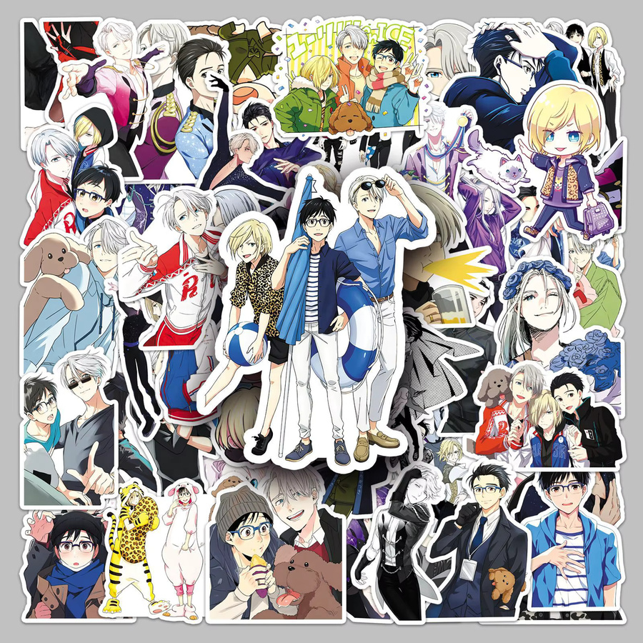 Bandai Yuri!!! Japanische Eiskunstlauf-Animation Graffiti Aufkleber, 50-teiliges Set, Bunt / Mehrfarbig - Bild 4