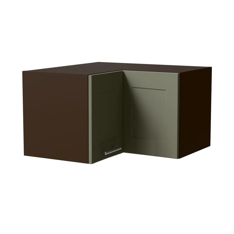 Eckhängeschrank Oslo von Feldmann-Wohnen in Lava / Reed Green Matt mit Rahmenoptik, B/T/H: 60 x 36 x 34,4 cm - Bild 2