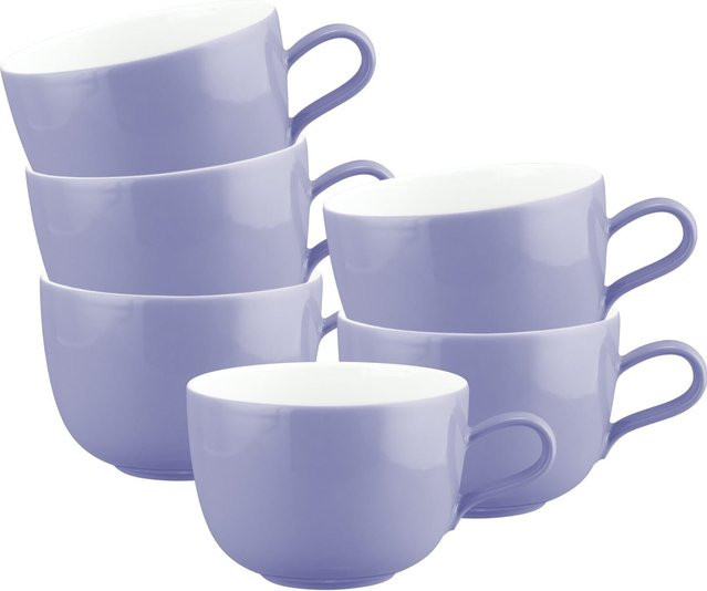 Seltmann Weiden Milchkaffeetassen Liberty Pure Colors Purple 6er Set 380 ml - Bild 1