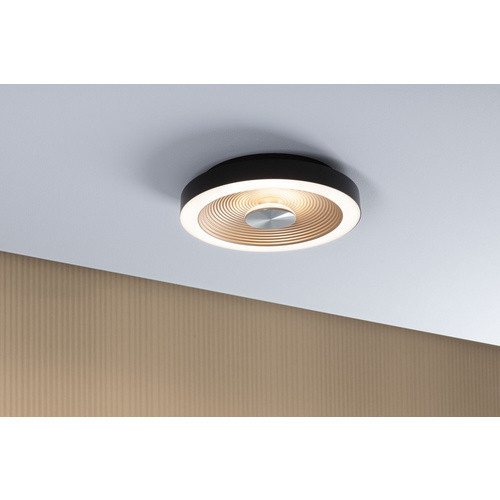 Paulmann Volea LED-Deckenleuchte Ring, Schwarz-Gold, dimmbar, IP44, Durchmesser: 32 cm - Bild 2