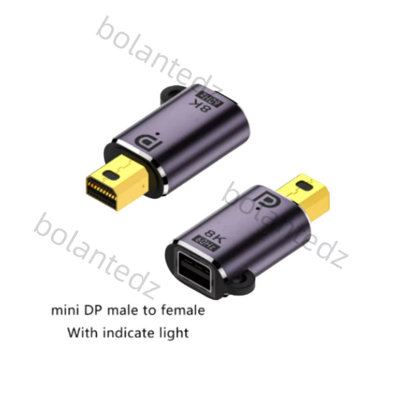 Bolantedz Mini DisplayPort auf DisplayPort 1.4 Adapter Konverter in Schwarz für 8K@60Hz und 4K@144Hz - Bild 3