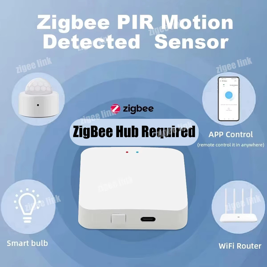 Zigbee 3.0 Mini PIR Bewegungsmelder Drahtloser Infrarot-Körperdetektor in Weiß für Smart Life APP Alexa und Google Home - Bild 2