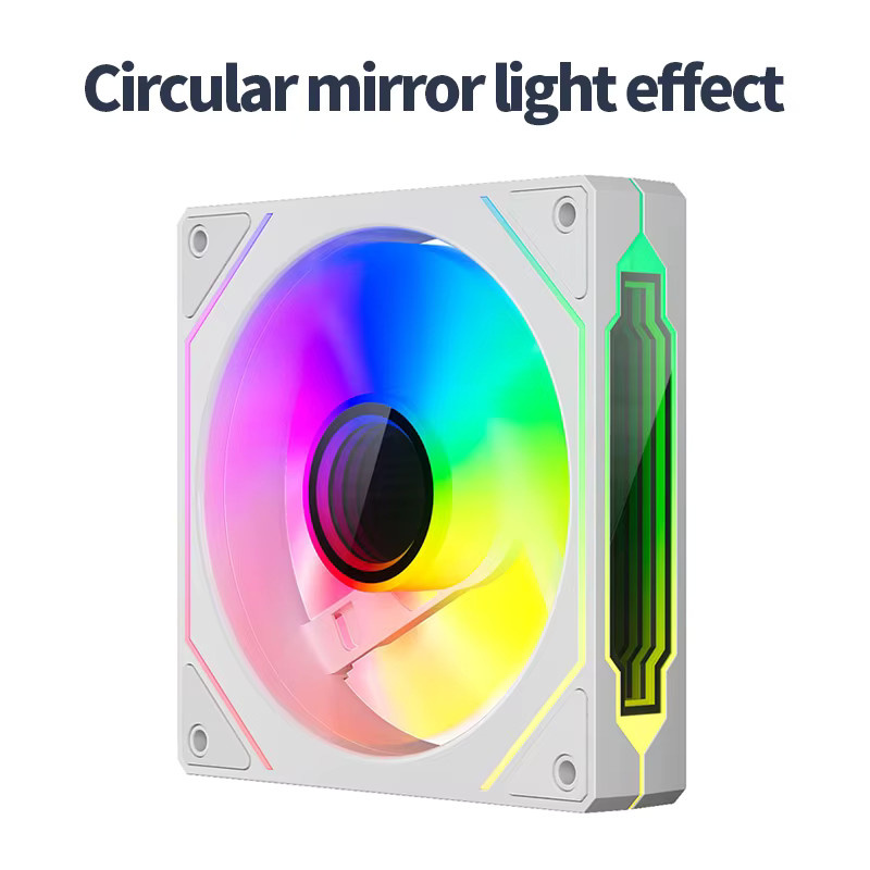 Teucer Infinite Mirror 4Pro PC-Gehäuselüfter PWM ARGB mit Fernbedienung 120 mm - Bild 2