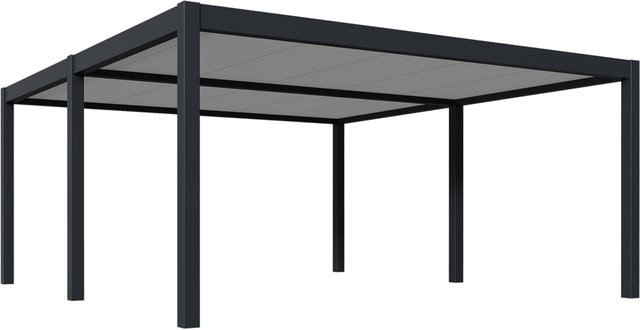 PergoLine Doppel Carport aus Aluminium in Anthrazit B: 6 m x T: 5,3 m - Bild 1