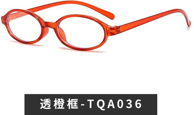 Yiran Brille, oval, Damen, Kunststoff, Vollrand, orange, Blaulichtfilter - Bild 1