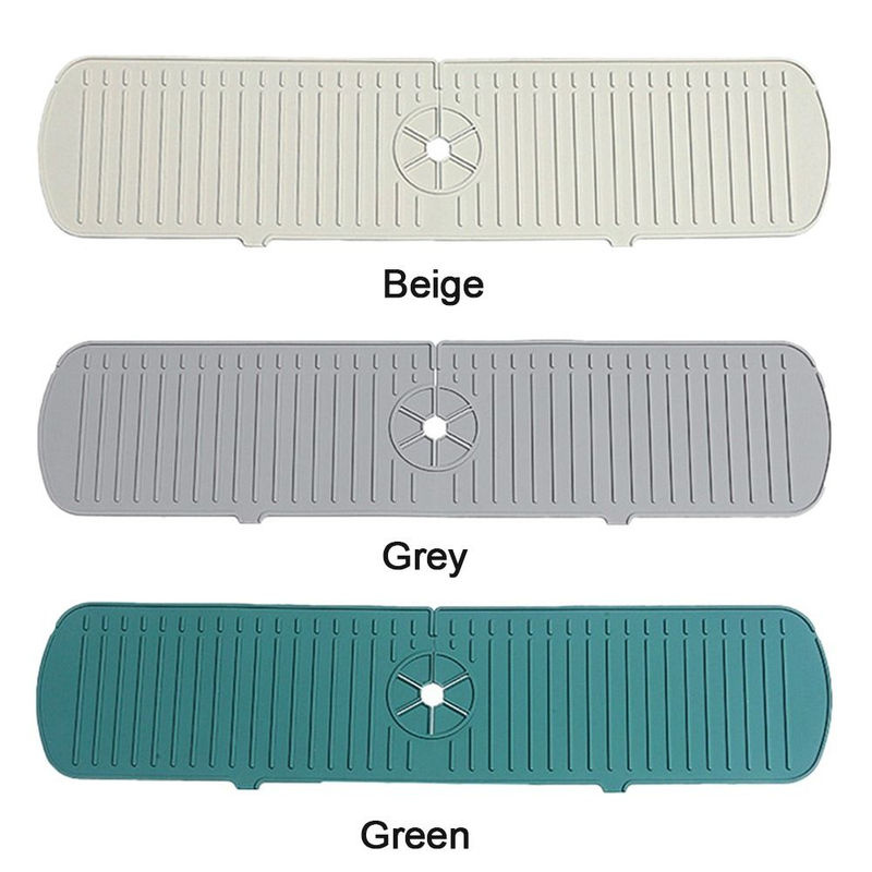 XYNN Silikon-Wasserhahnmatte in Grün als Spritzschutz für das Spülbecken und die Arbeitsplatte mit Wellen-Design, Breite: 35,0 cm, Tiefe: 14,5 cm - Bild 2