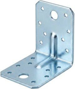 Industrial Quality Supplies Winkelverbinder mit Sicke aus Stahl, sendzimirverzinkt, Farbe: Silber, B/T/H: 90 x 90 x 65 cm - Bild 1