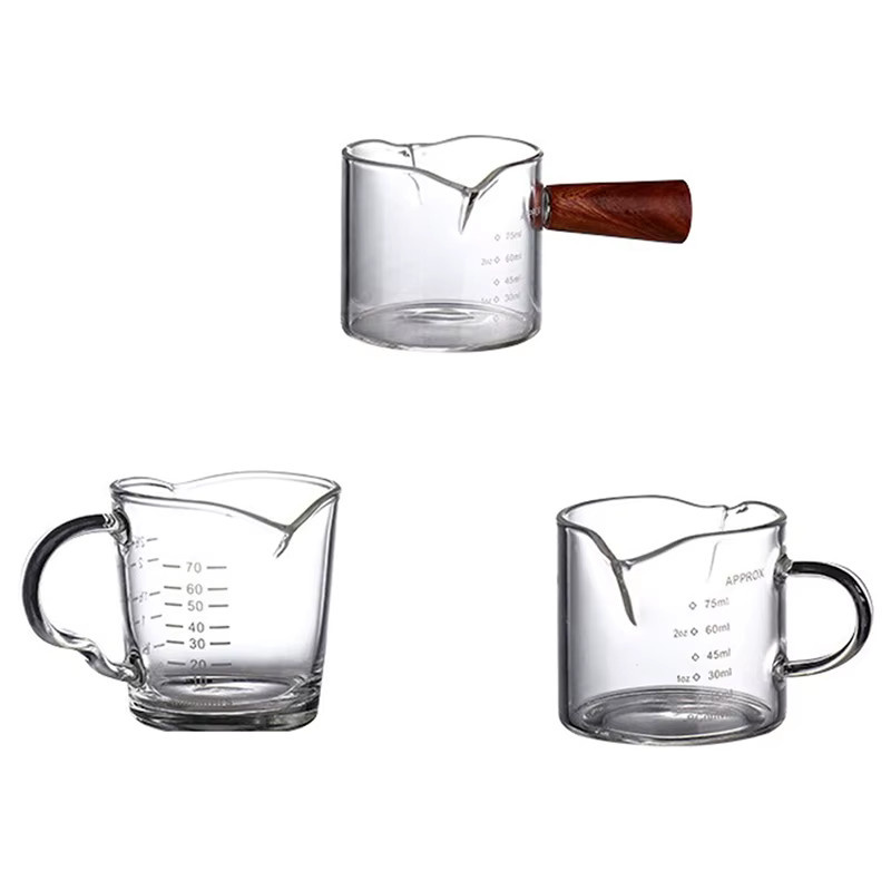JETTING Espresso-Messbecher aus Glas in Transparent mit Doppelausgießer und Skala, 75 ml - Bild 5
