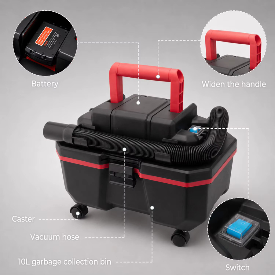 Milwaukee 3-in-1 Nass- und Trockenstaubsauger mit Blas- und Saugfunktion in Schwarz für 18V Lithium-Akkus - Bild 2