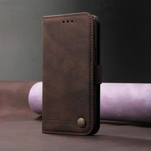 Leder Klapphülle für Xiaomi 17T Pro 5G und Xiaomi 17T als Geldbörse Buchhülle mit 360 Schutz und Handyhalter in Braun - Bild 1