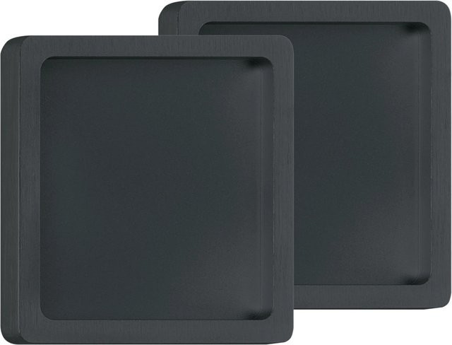 Skyscope Griffmuschelpaar Quadratisch Aluminium Schwarz Matt zum Kleben B/B: 65 x 65 mm - Bild 1