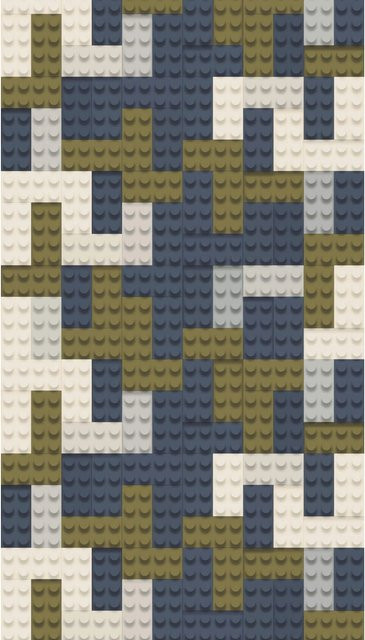 PROFHOME Fototapete Kindertapete Geometrisches Design in Grau Grün Beige und Weiß, B: 159 cm, H: 280 cm - Bild 1