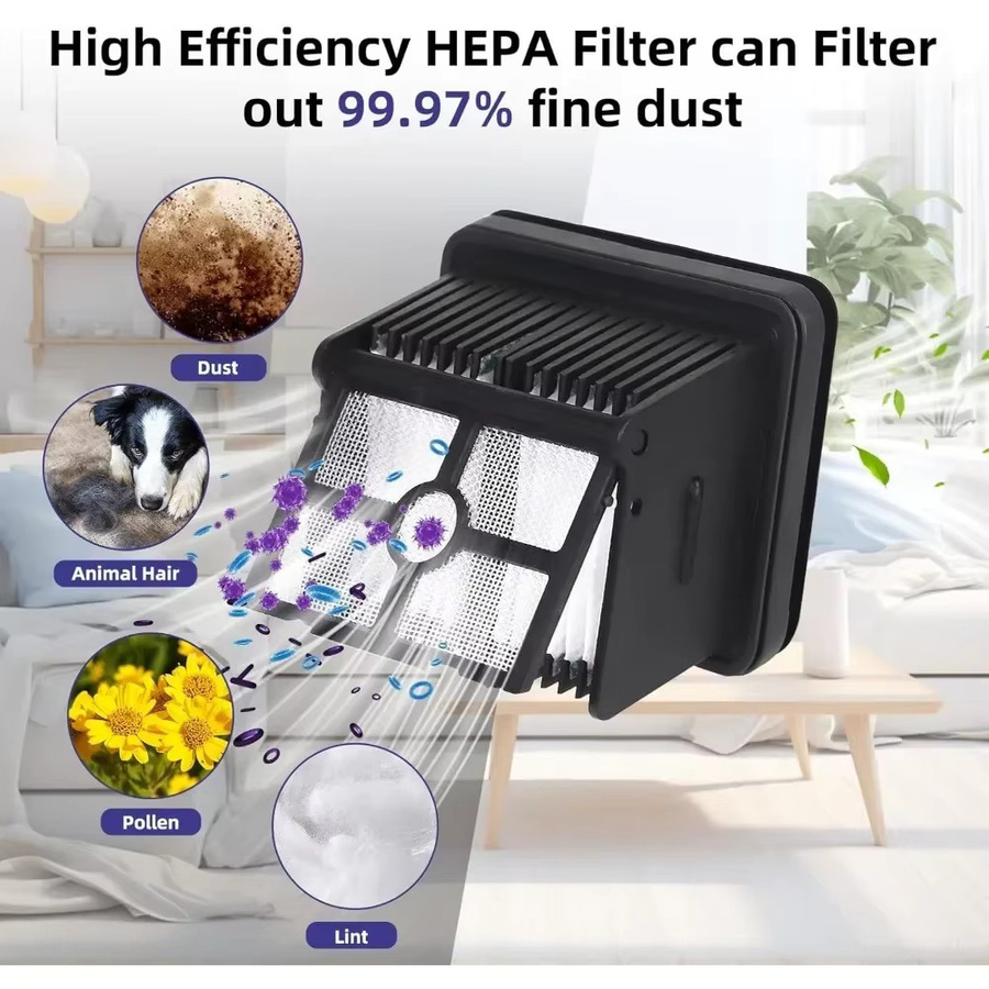 Dreame Ersatzteilset mit Ersatzbürstenrolle und Filter in Grau für H12 Pro, H12 Dual und G10 Pro Akku-Nass-Trockensauger - Bild 4