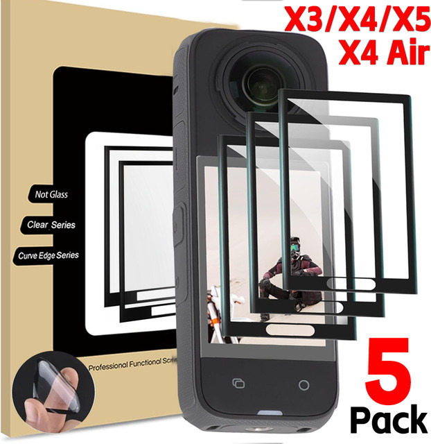 Insta360 Displayschutzfolien für Insta360 X5 X4 X3 X4 Air, transparent, flexibel und kratzfest - Bild 1