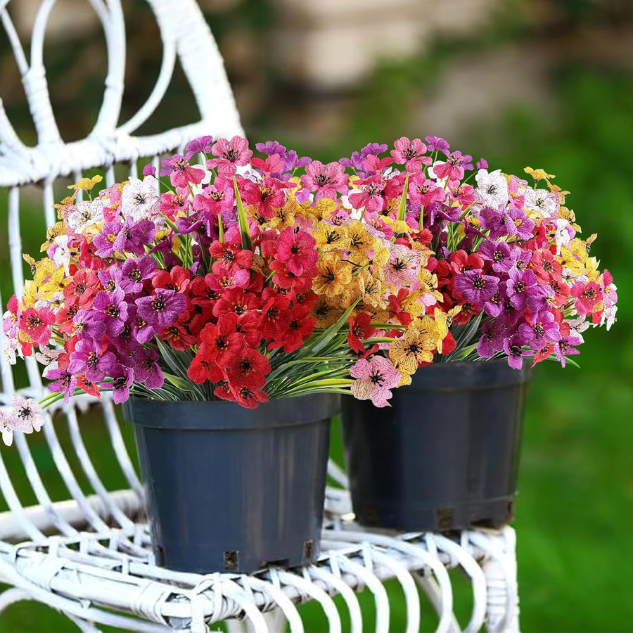 5 Stück künstliche Pflaumenblüten von HUAFENFEN in Multicolour für Hochzeitsdekoration und Fotografie-Requisiten - Bild 3