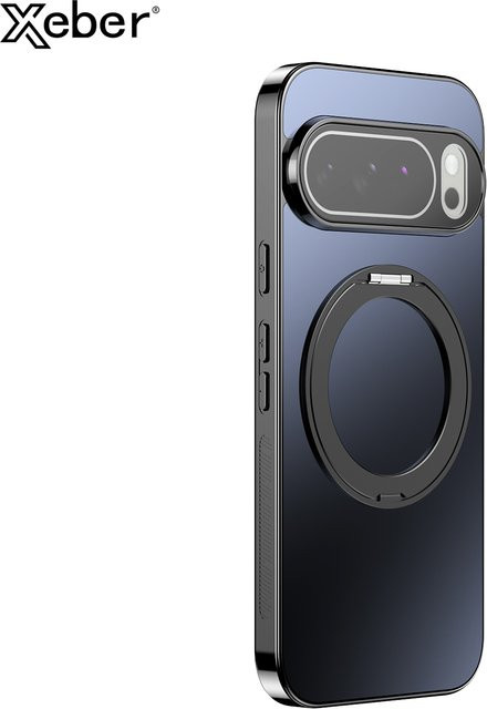 Magnetische Schutzhülle für Google Pixel 10 Pro XL, Pixel 10, 9A und 8 Pro in Schwarz mit integriertem magnetischem Ständer und stoßfestem Fallschutz - Bild 1
