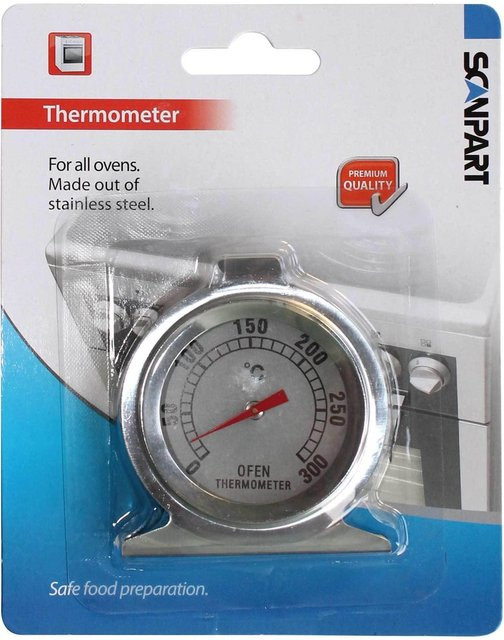 Rundes Backofenthermometer aus Edelstahl von SCANPART in Silber - Bild 1