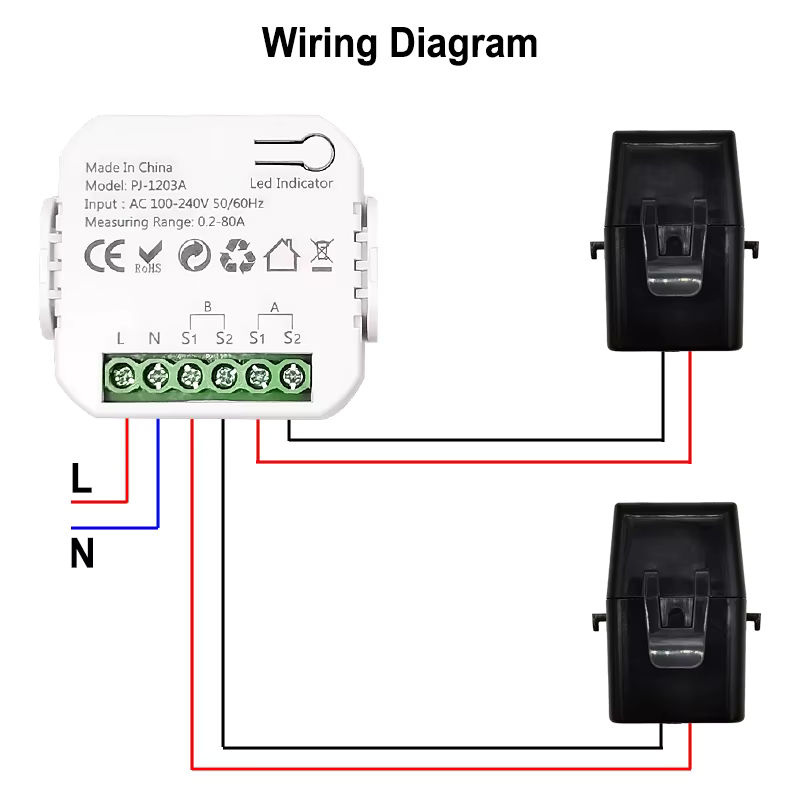 Smart Life MatSee Plus ZigBee Energiemonitor in Weiß mit 1 oder 2 Kanälen und bidirektionalem Stromsensor zur Leistungsüberwachung via App (AC100-240V, Gateway erforderlich) - Bild 4