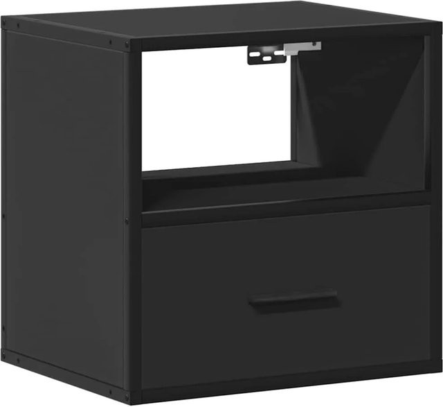 vidaXL Wand-Nachttisch Schwarz, B/T/H: 40 x 31 x 39,5 cm - Bild 1