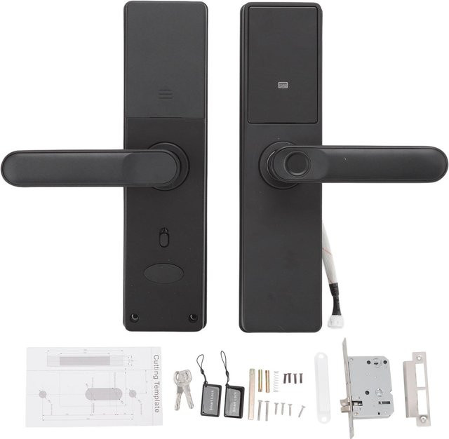 Aimo Smart Türschloss WIFI aus Zinklegierung in Schwarz mit Tuya App, Fingerabdruck, Passwort und Kombinationsschloss, 6V - Bild 1