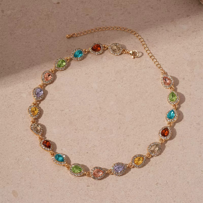 DREJEW Choker-Halskette, Kristall, Bunt, Damen - Bild 2