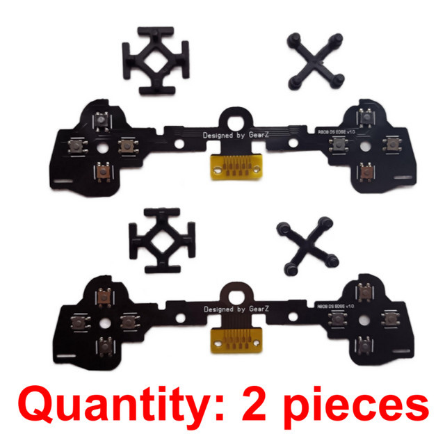 GEARZ Face Buttons Clicky Kit für PS5 Edge Controller, Taktile D-Pad-Aktionstasten in Schwarz - Bild 1