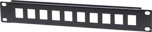 Intellinet 714860 10 Port Netzwerk-Patchpanel unbestückt, Schwarz, 1 HE, Breite: 254 mm - Bild 1