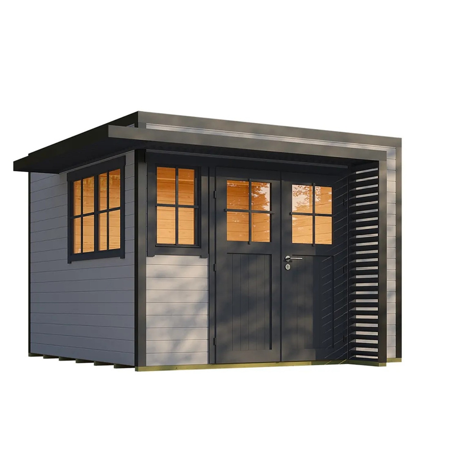 Weka Gartenhaus Amberley mit 2 Fenstern in Grau-Anthrazit, B/T: 300 x 300 cm - Bild 2