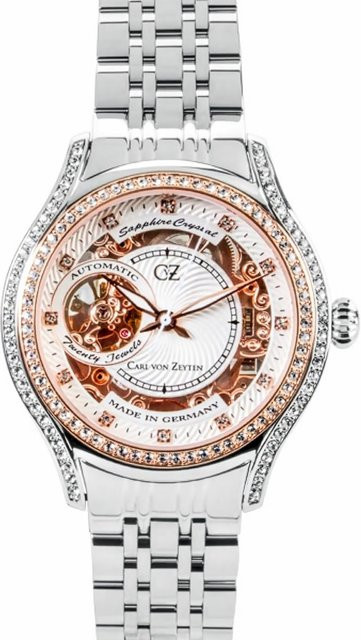 Carl von Zeyten Damenuhr Automatik, Edelstahl, Roségold, 38 mm, 5 ATM - Bild 1