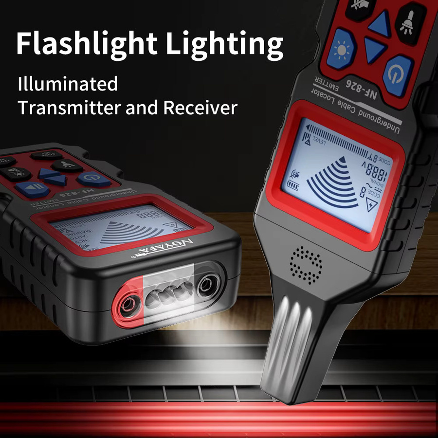NOYAFA NF-826 Underground Cable Tracker Anti-Interferenz-Kabeltester und unterirdischer Rohrdetektor für Hoch- und Niederspannungskabel - Bild 6