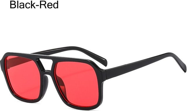 Yiran Health & Beauty Sonnenbrille Aviator, Vollrand, Kunststoff, Unisex, black - Bild 1