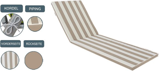 Gartenauflage für Gartenliegen von GARDEN DREAM in Beige und Braun - Bild 1