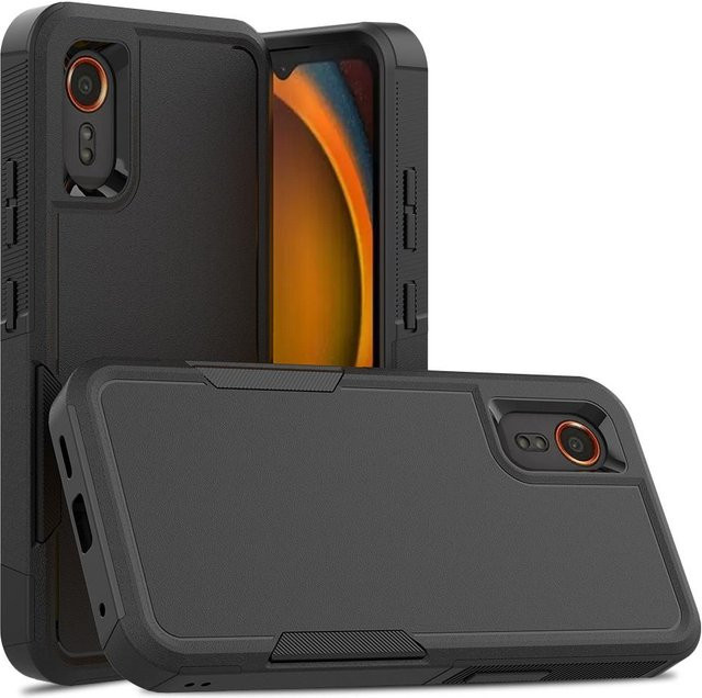 Stoßfeste Hybridhülle für Samsung Galaxy Xcover 7 in Schwarz mit zweischichtigem TPU und PC Design - Bild 1