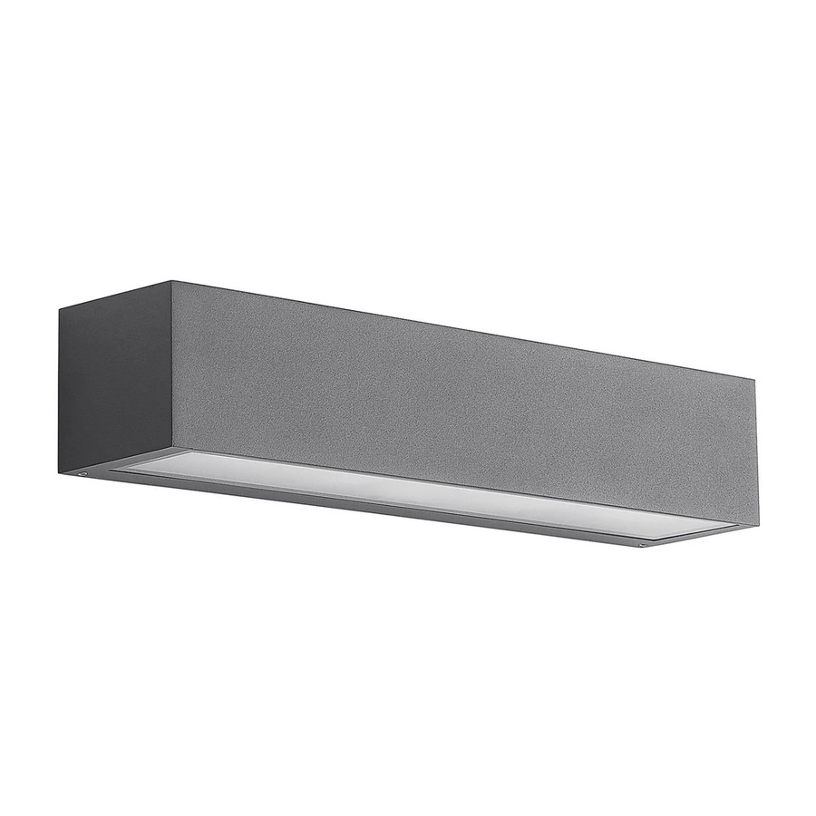 Arcchio Wandleuchte Außen Modern aus Aluminium in Alu-grau, 2-flammig Up-Down, E27, IP54, B/H: 38,0 x 30,0 cm - Bild 2