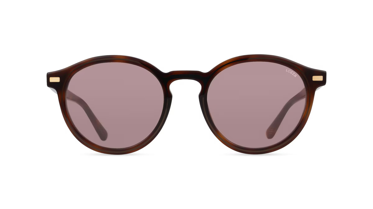 Lozza LOZSL4289 Sonnenbrille, Vollrand, Panto, Kunststoff, Unisex, braun - Bild 1