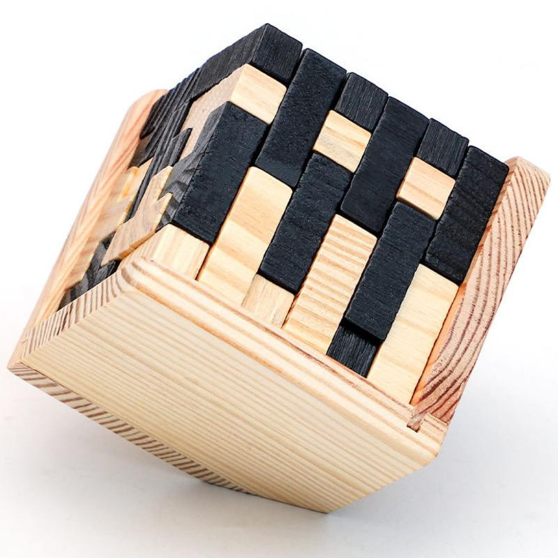 Luban 3D-Würfelpuzzle Buchstabe Holzspielzeug - Bild 3
