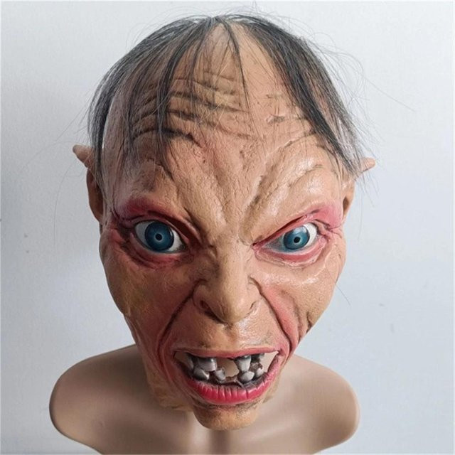 Happy Camp Gollum-Maske, Latex-Maske, Weiß, Braun - Bild 1