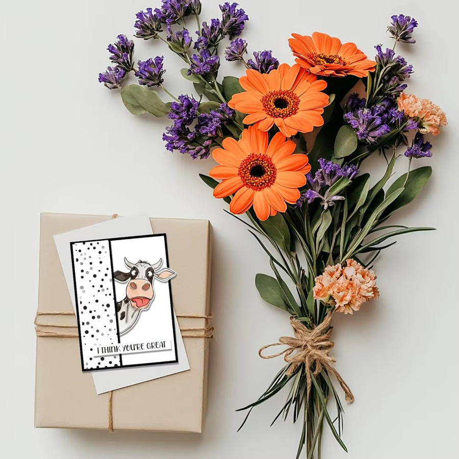 Transparenter Motivstempel mit lustigen Tieren für DIY-Kartenherstellung und Bastelarbeiten - Bild 3